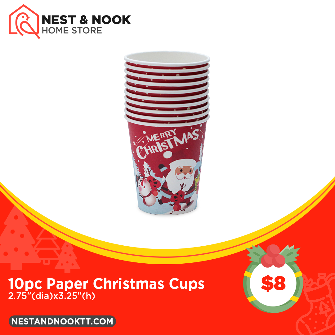 10pc Paper Christmas Cups
