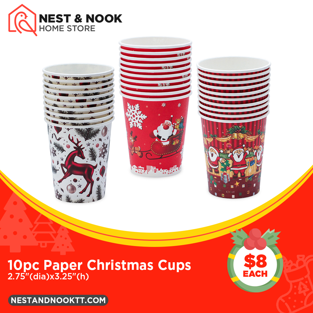 10pc Paper Christmas Cups