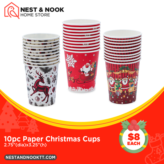 10pc Paper Christmas Cups