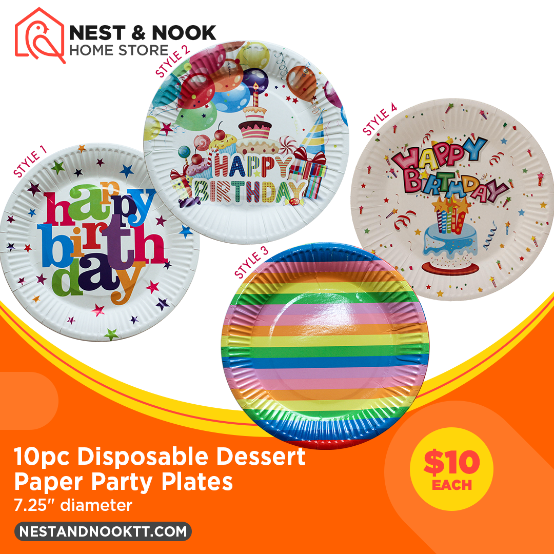 10pc Disposable Dessert Paper Party Plates