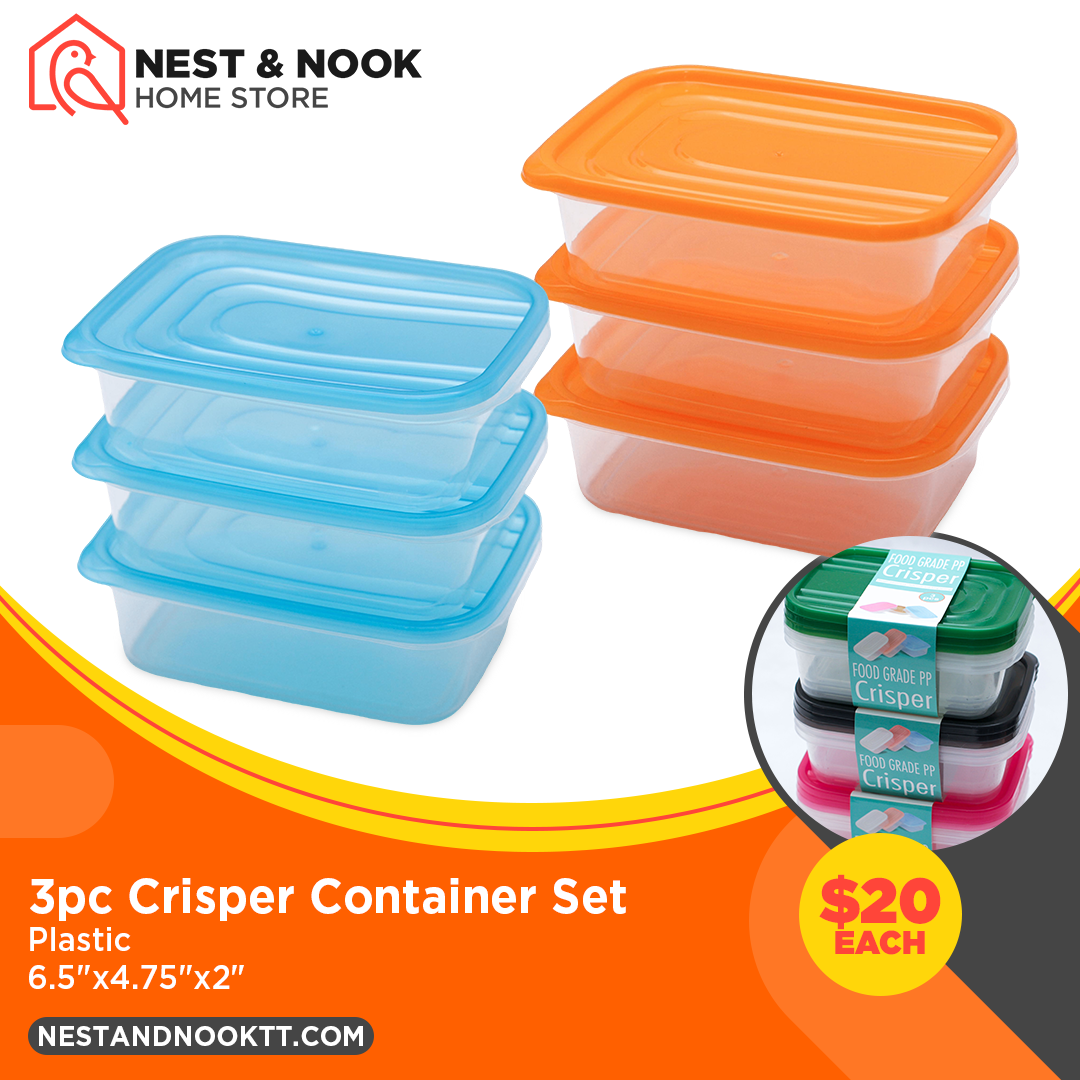 3pc Crisper Container Set