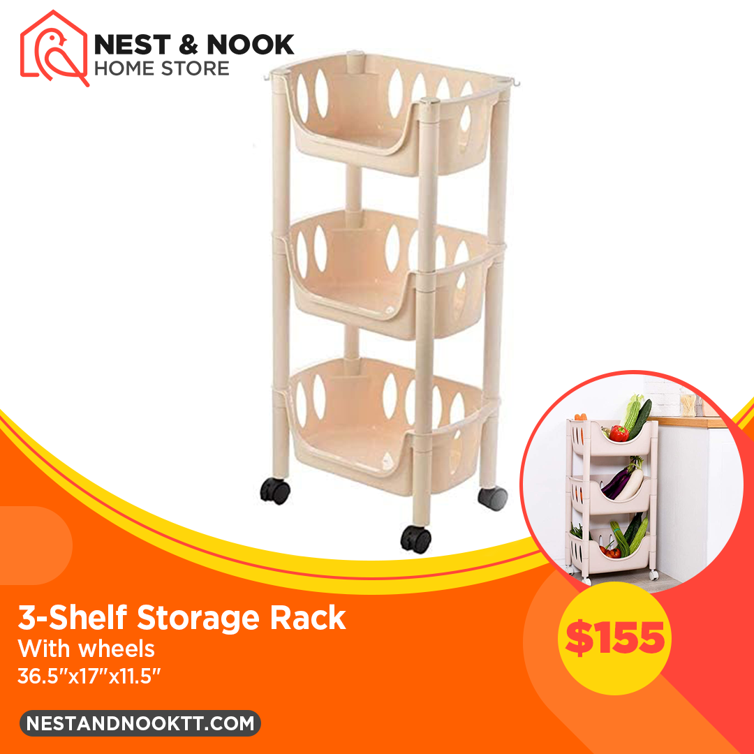 3-Shelf Storage Rack