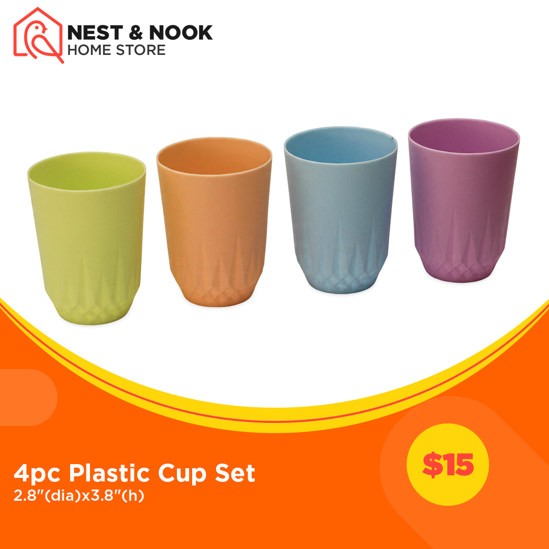 4pc Plastic Cup Set