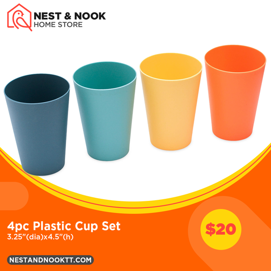 4pc Plastic Cup Set