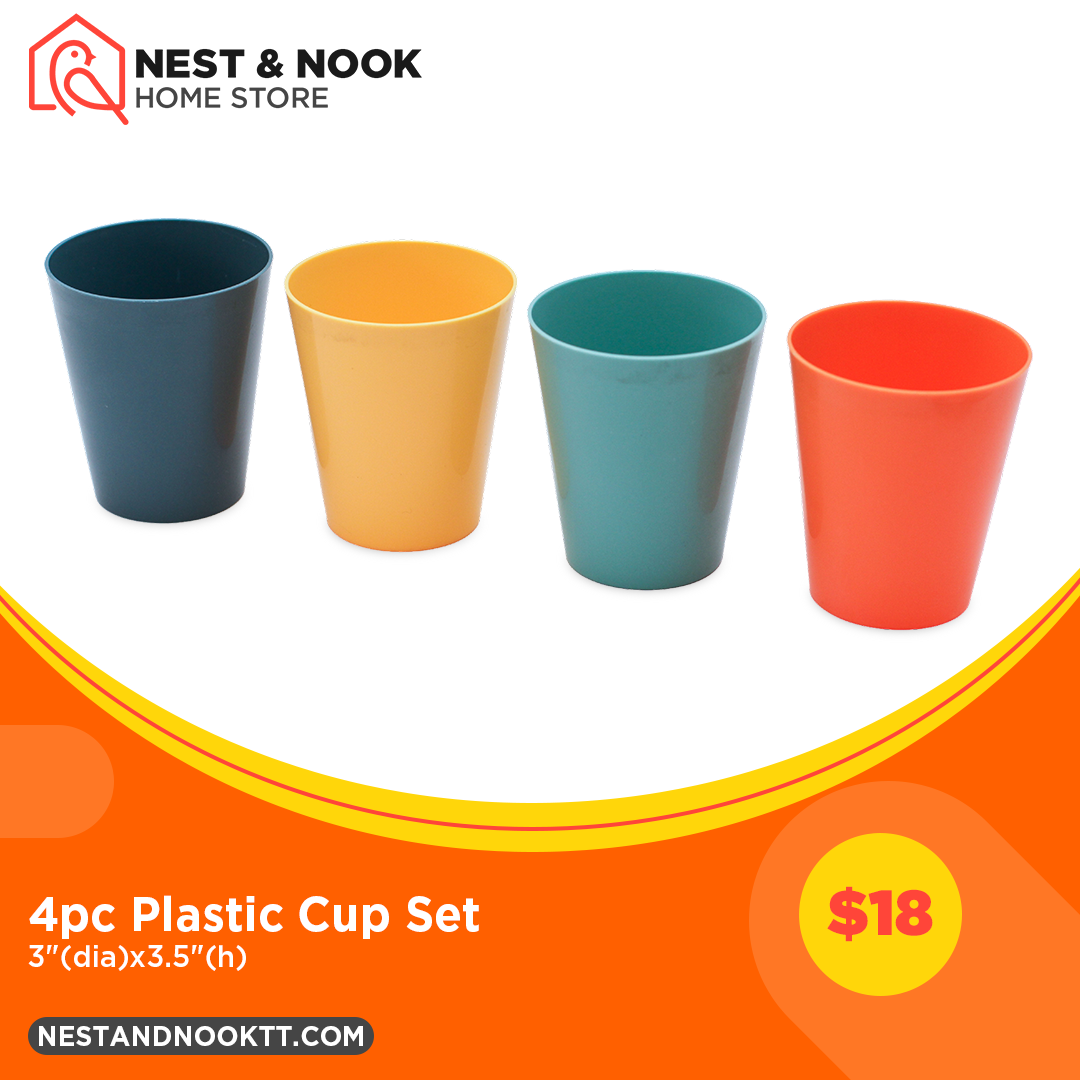 4pc Plastic Cup Set