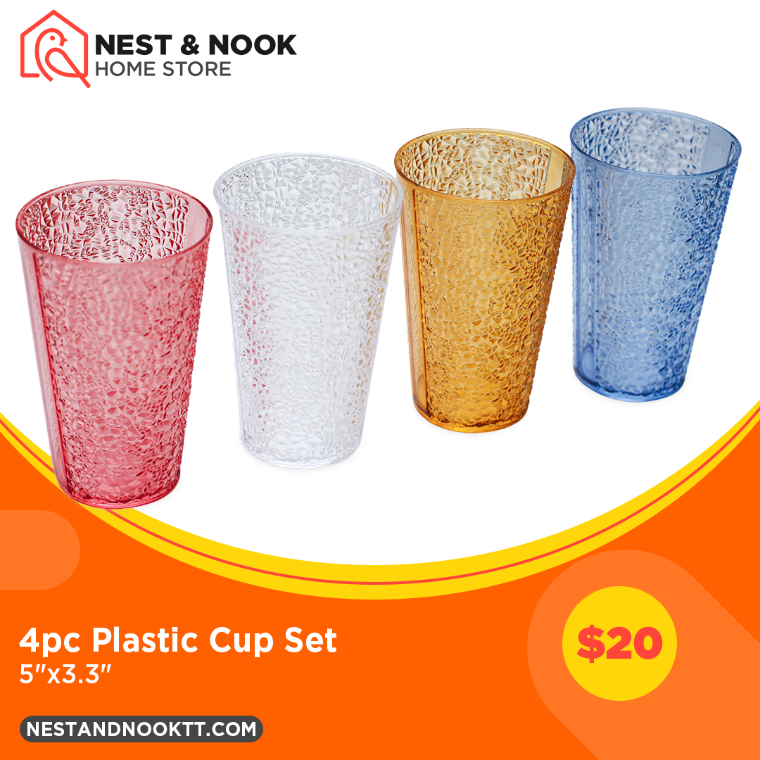 4pc Plastic Cup Set