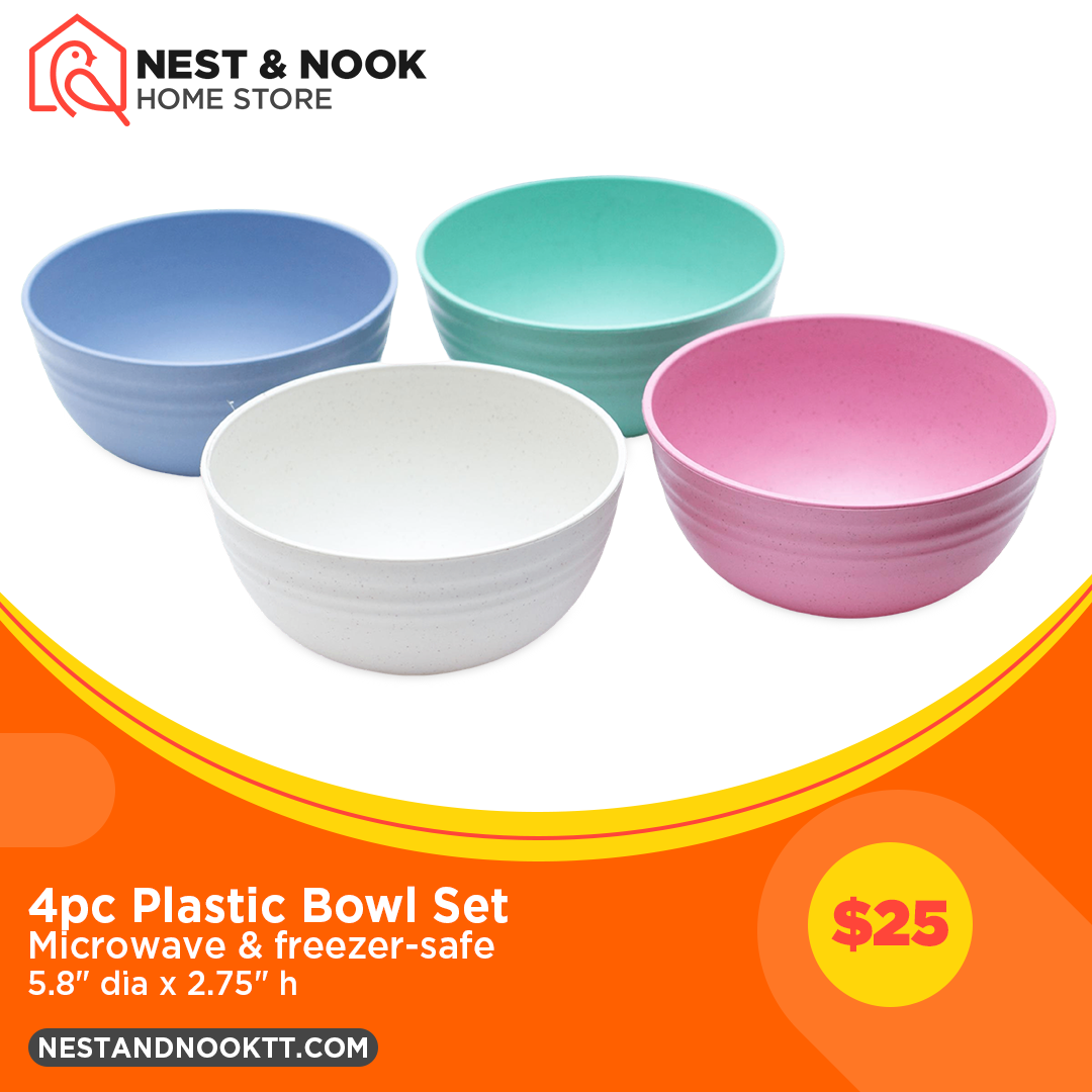 4pc Plastic Bowl Set