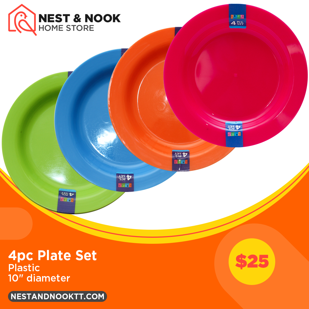 4pc Plate Set