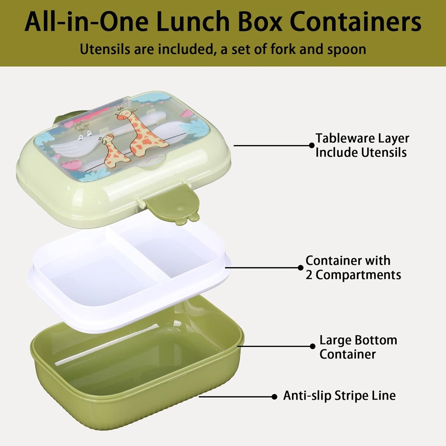 2-Tier Bento Lunch Box
