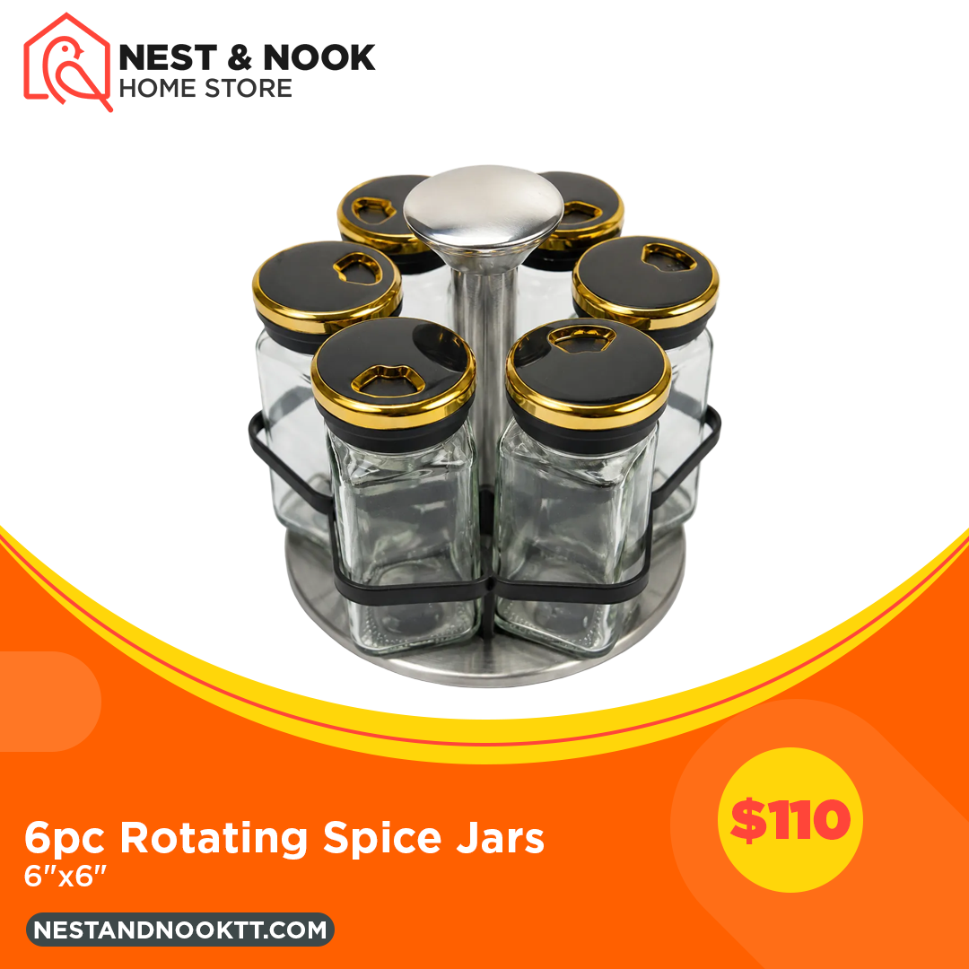 6pc Rotating Spice Jars