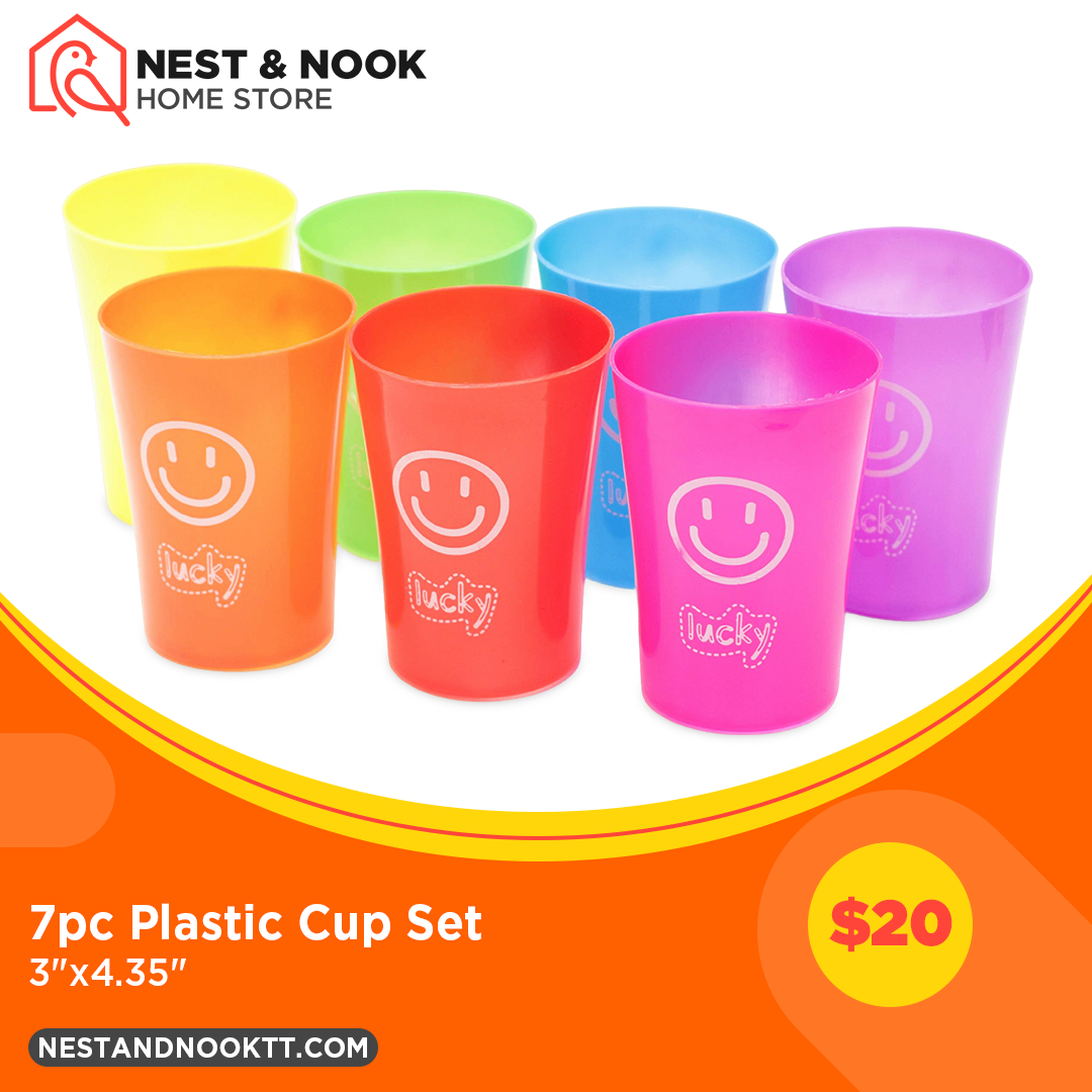 7pc Plastic Cup Set
