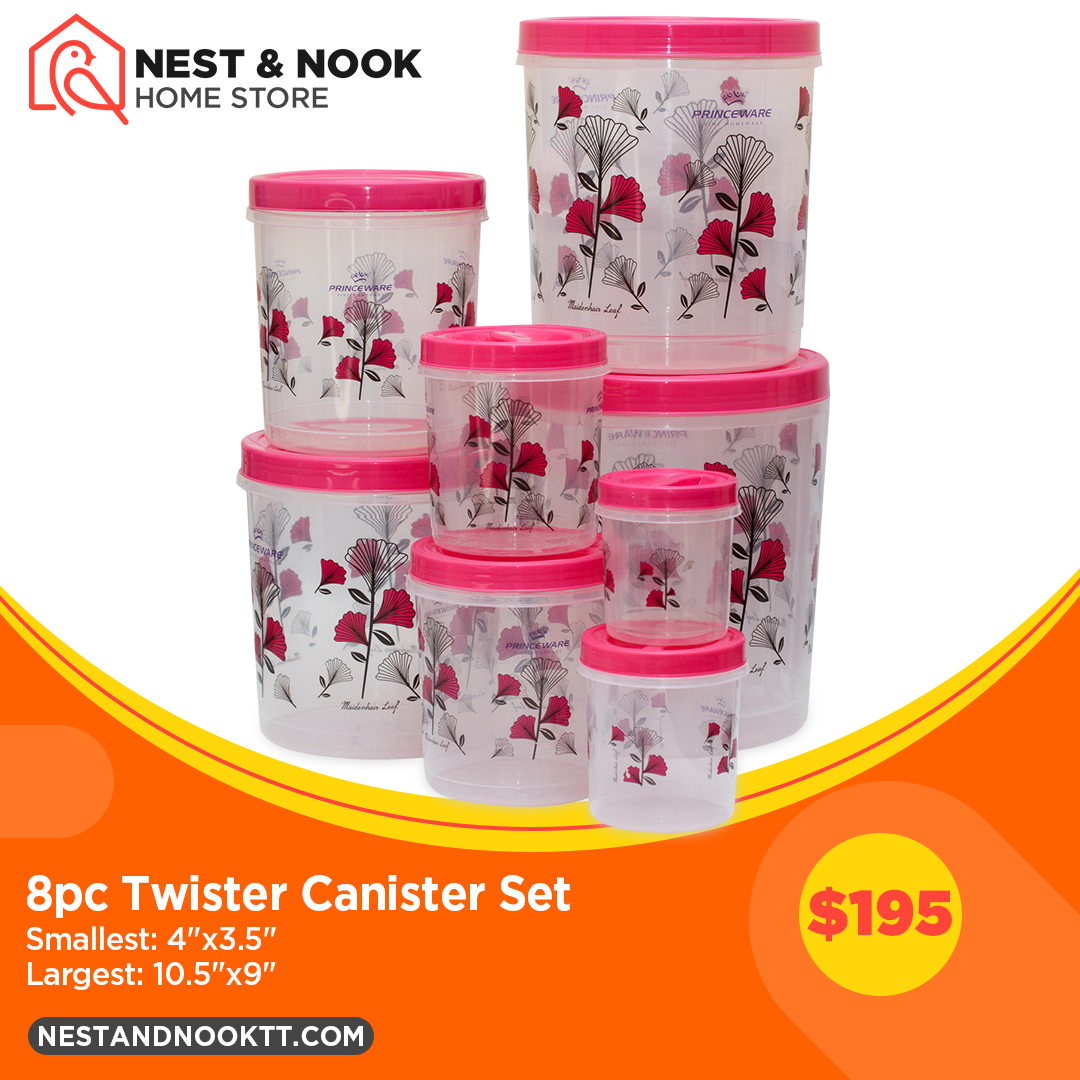 8pc Twister Canister Container Set