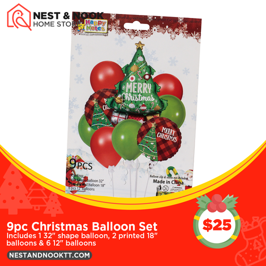 9pc Christmas Balloon Set