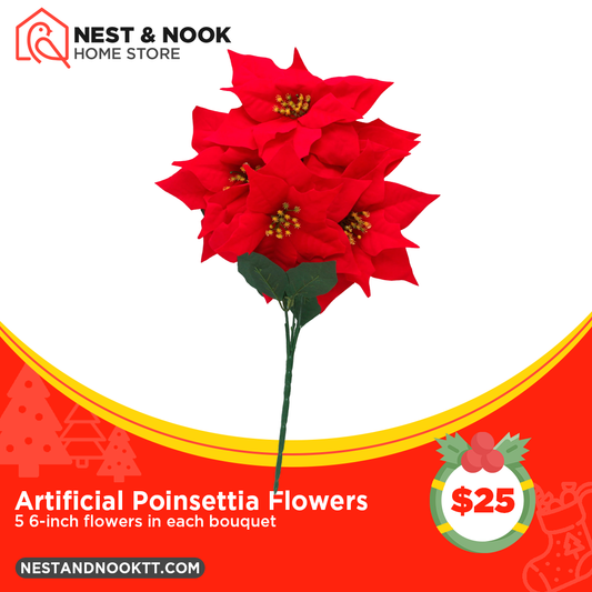 Artificial Poinsettia Flowers