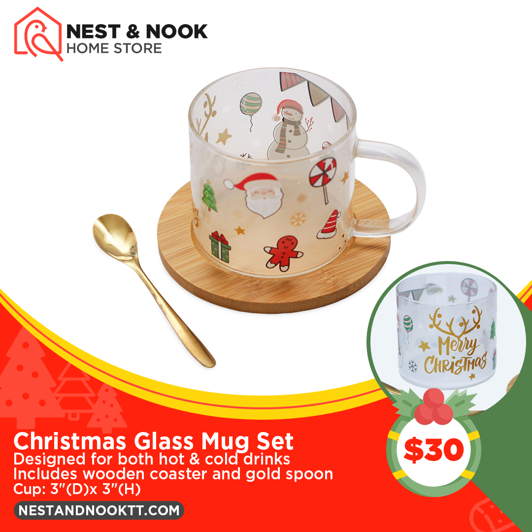 Christmas Glass Mug Set