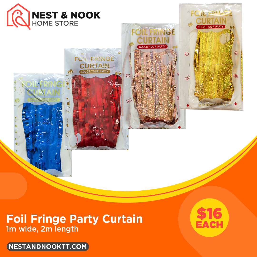 Foil Fringe Party Backdrop Curtain