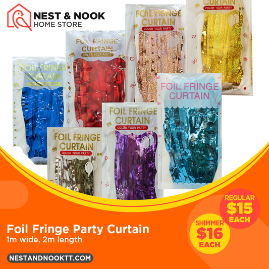 Foil Fringe Party Backdrop Curtain