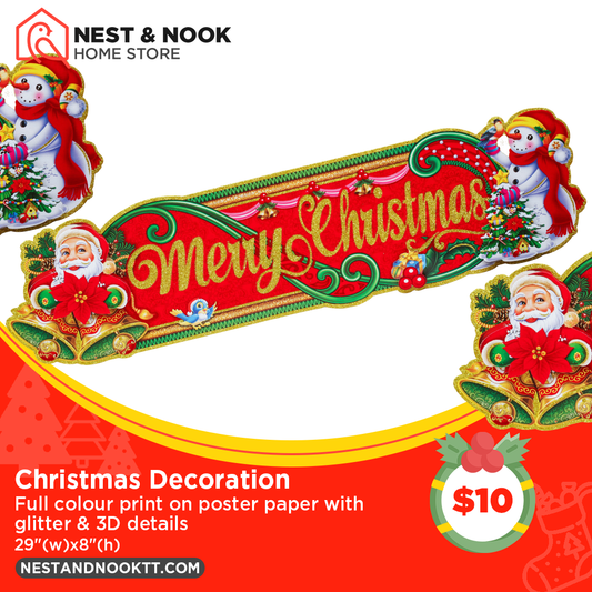 Merry Christmas Banner Decoration