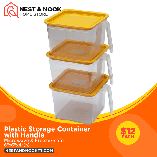 Plastic Storage Container with Handle