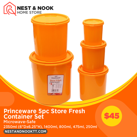 Princeware 5pc Store Fresh Container Set