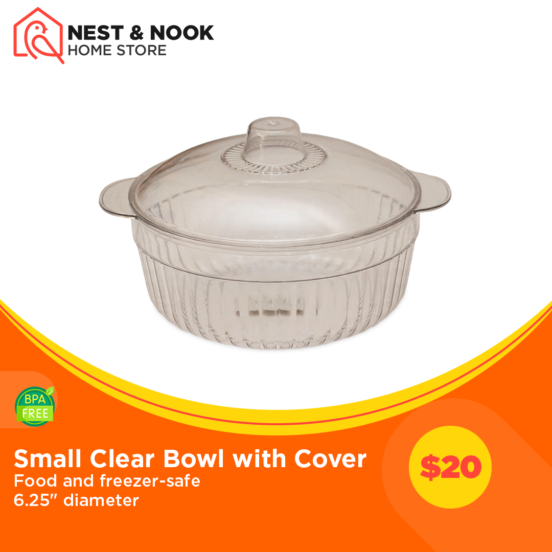 Small Clear Bowl with Cover