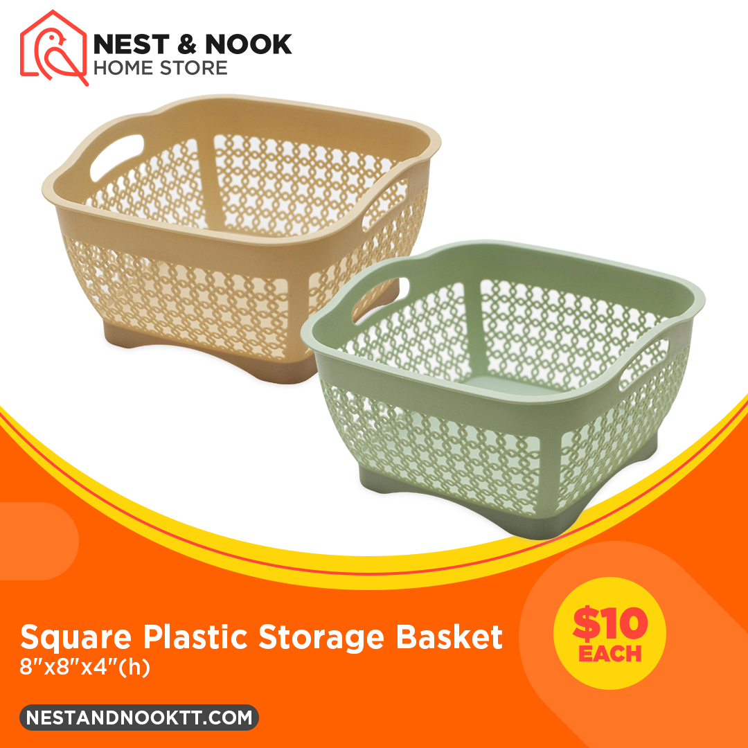 Square Plastic Storage Basket