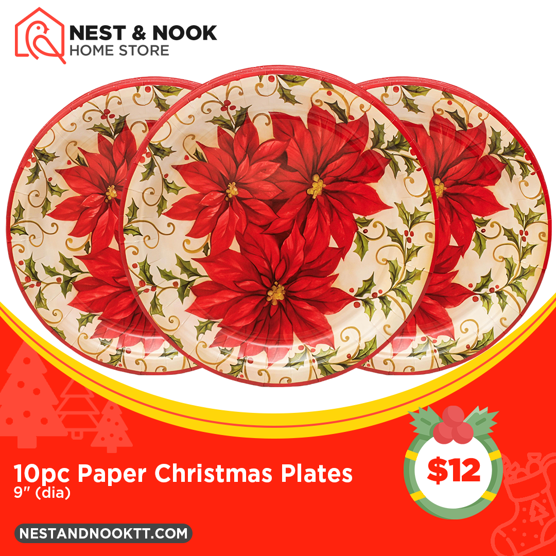 10pc Paper Christmas Plates