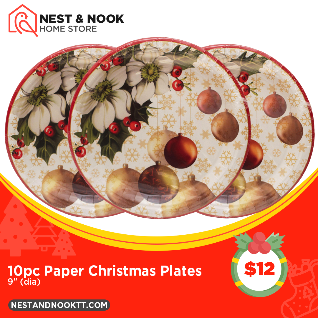 10pc Paper Christmas Plates