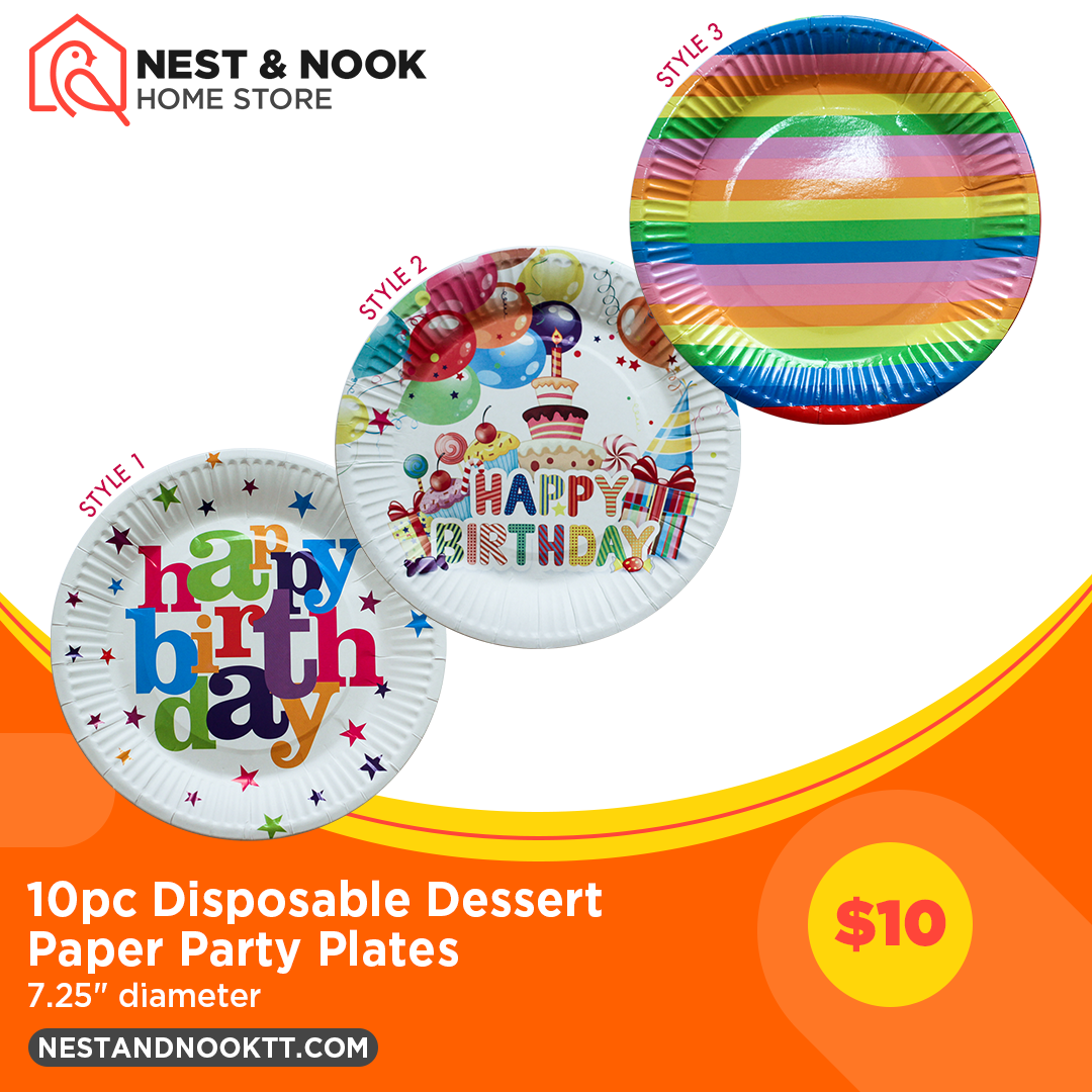 10pc Disposable Dessert Paper Party Plates