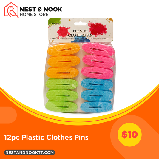 12pc Plastic Clothes Pins