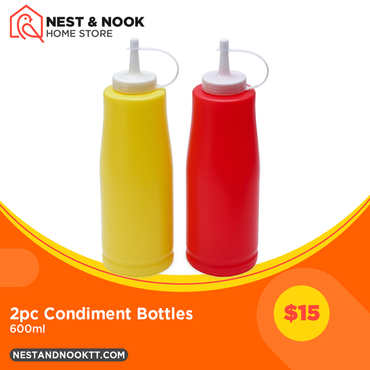2pc Condiment Bottles