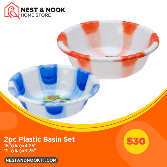 2pc Plastic Basin Set