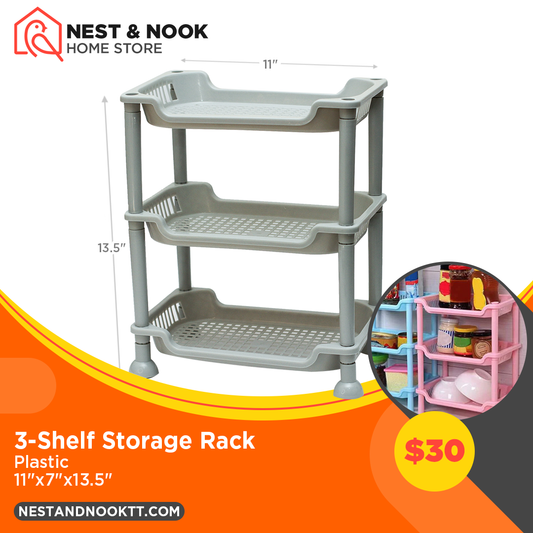 3-Shelf Storage Rack