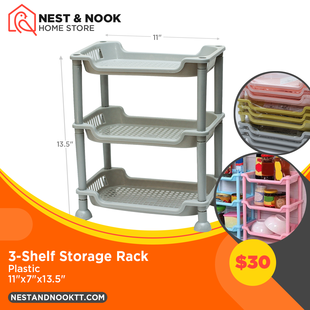 3-Shelf Storage Rack