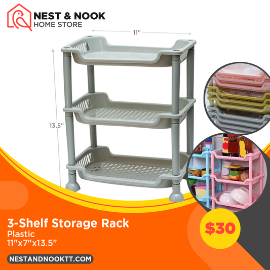 3-Shelf Storage Rack