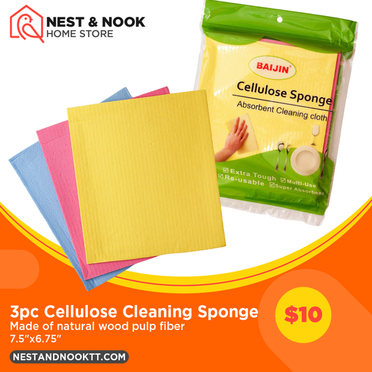 3pc Cellulose Cleaning Sponge