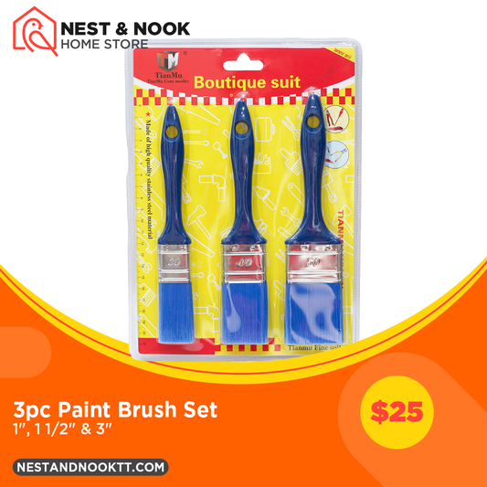 3pc Paint Brush Set