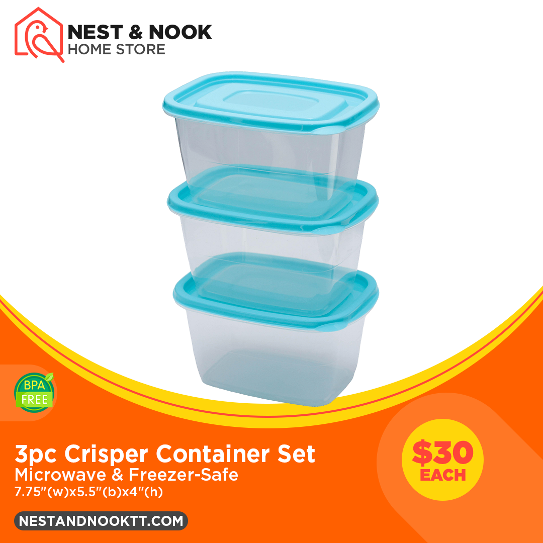 3pc Crisper Container Set