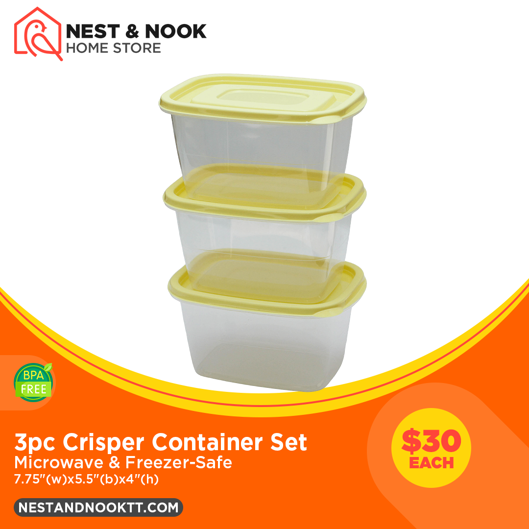 3pc Crisper Container Set