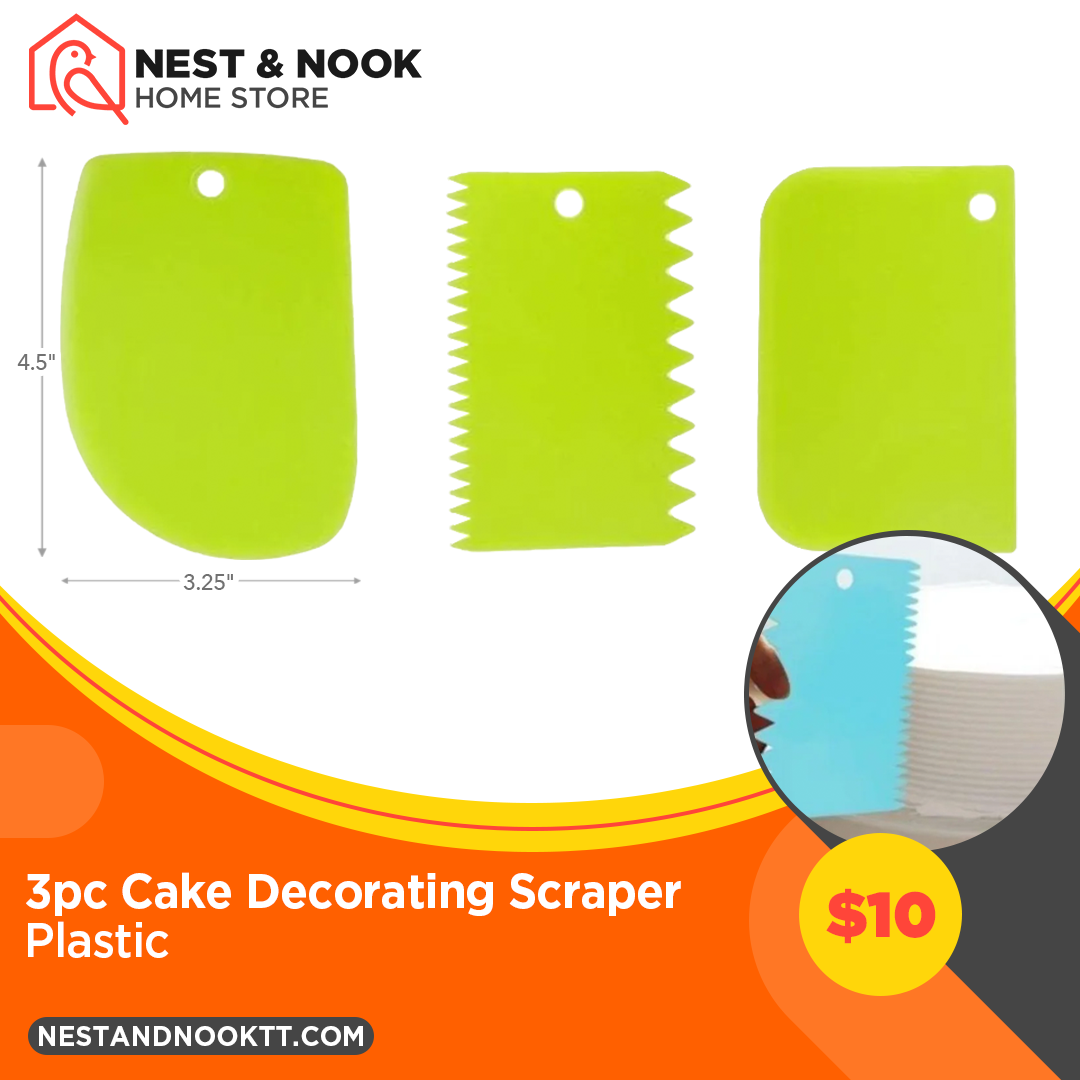 3pc Cake Decorating Scraper Set Nest And Nook Home Store