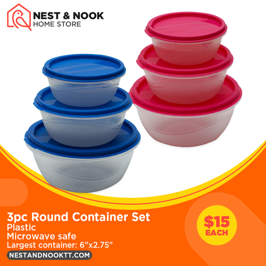 3pc Round Container Set
