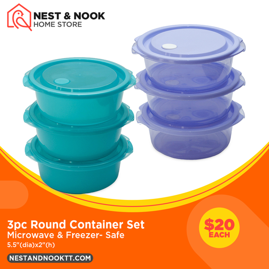 3pc Round Container Set