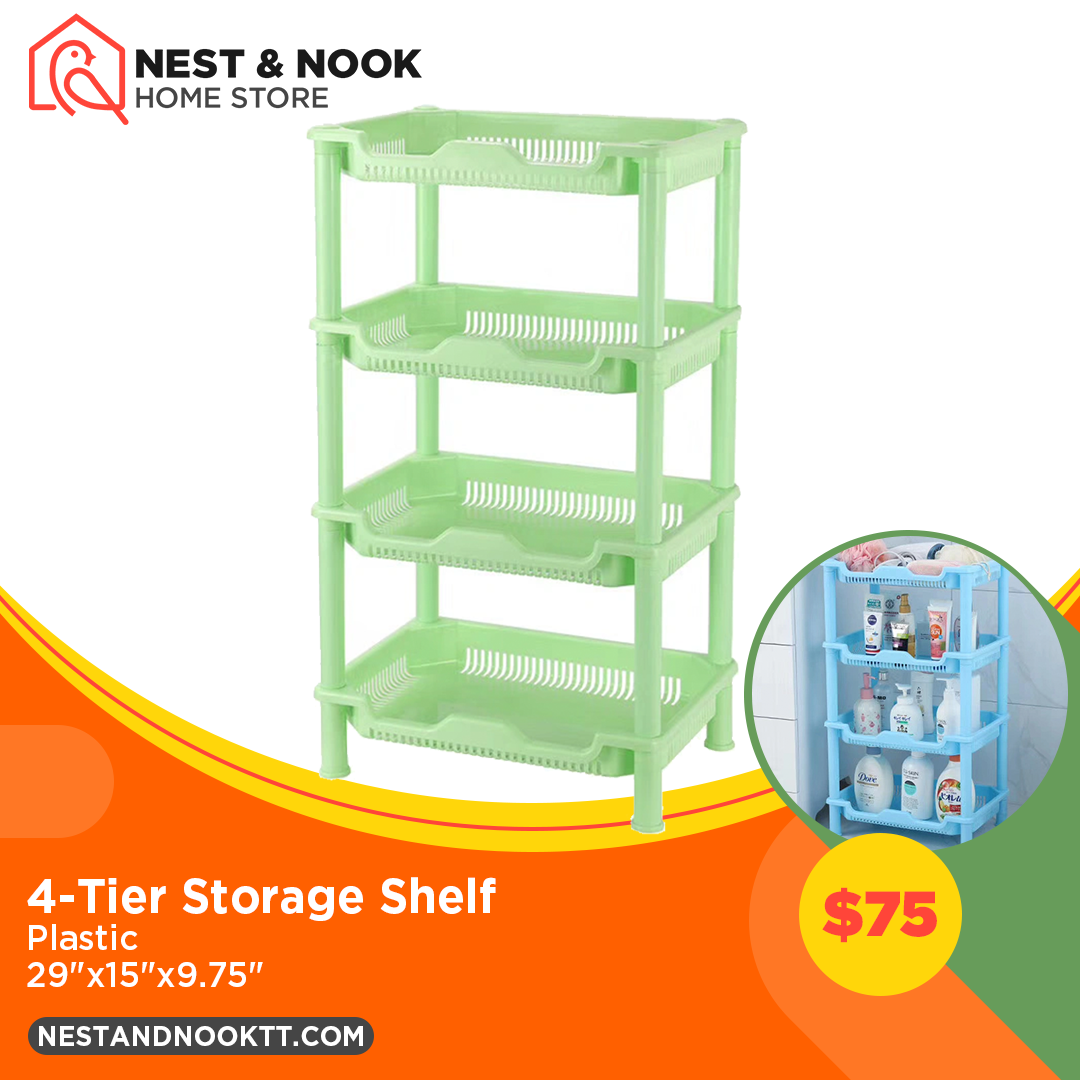 4-Tier Storage Shelf – Nest & Nook Home Store