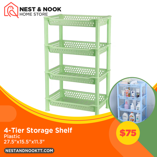 4-Tier Plastic Shelf
