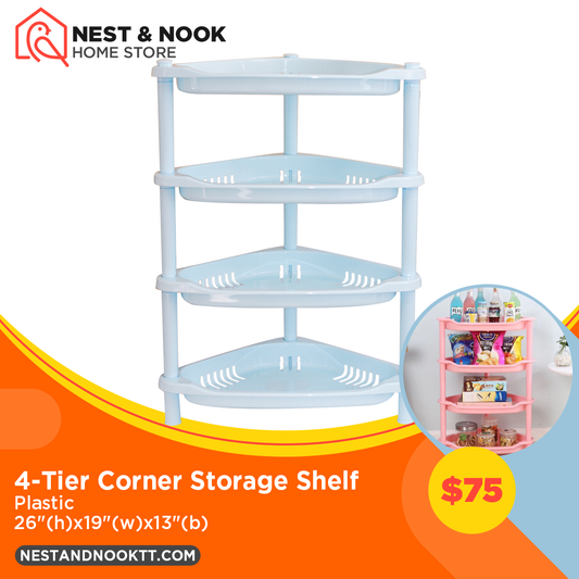 4-Tier Corner Storage Shelf
