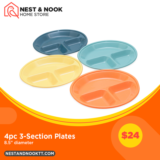 4pc 3-Section Plates