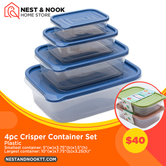 4pc Crisper Container Set