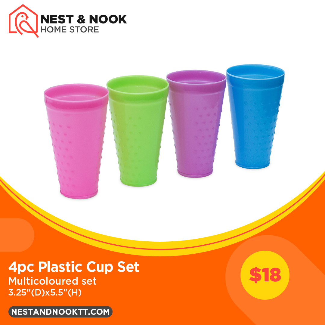 4pc Plastic Cup Set