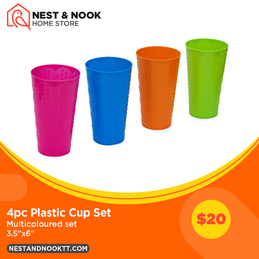 4pc Plastic Cup Set