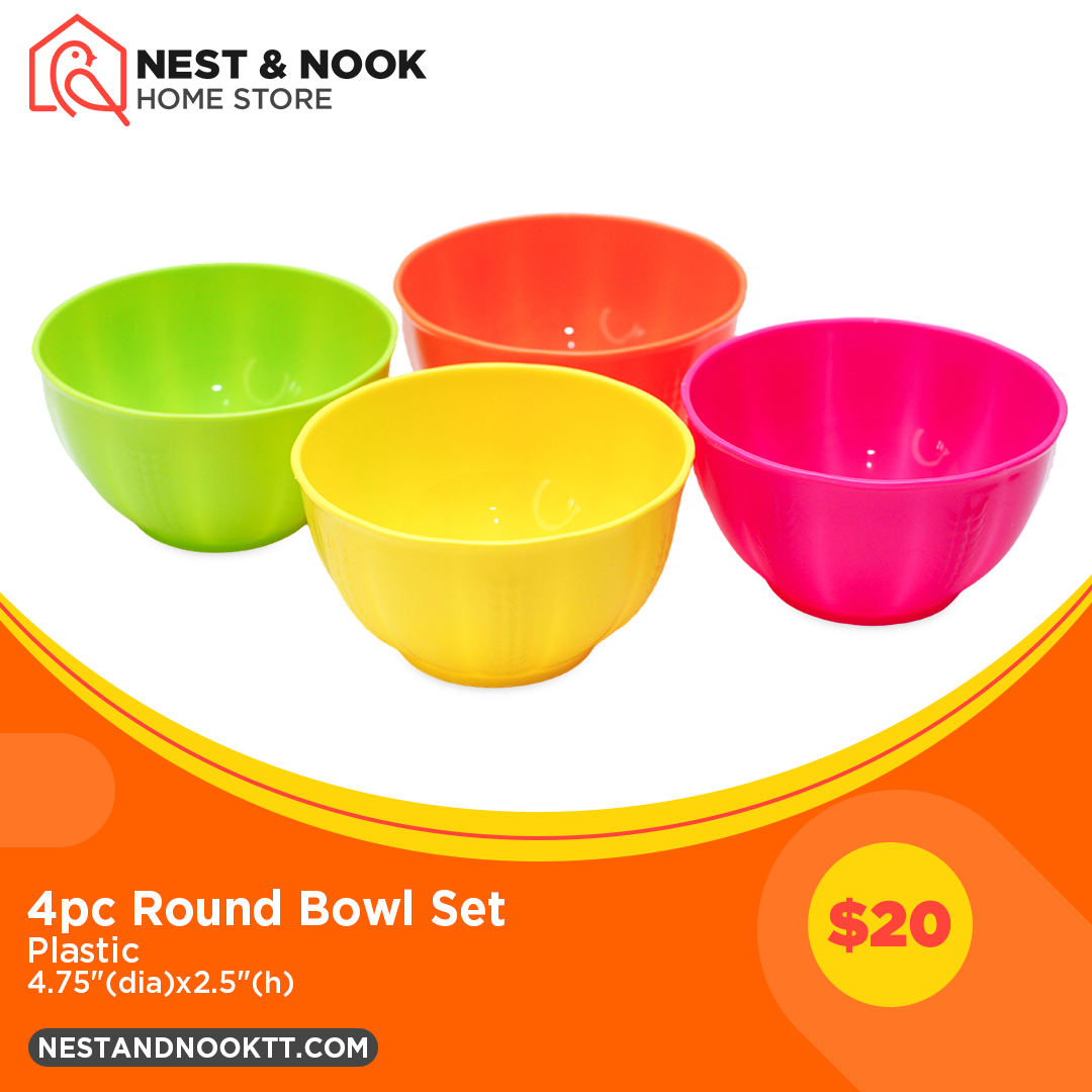 4pc Round Bowl Set